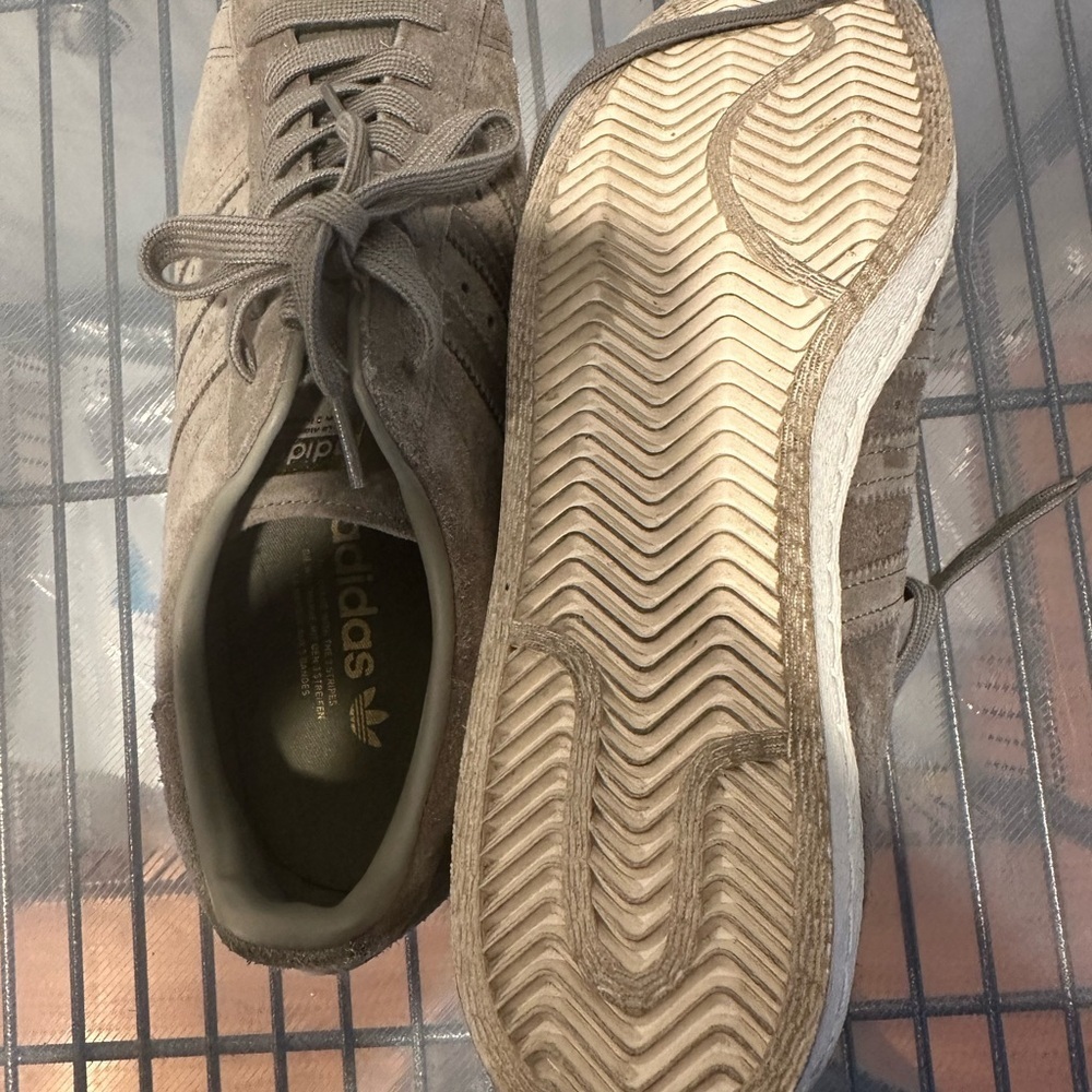 Adidas La Marque Men's Khaki Suede Sneakers - Picture 8 of 9